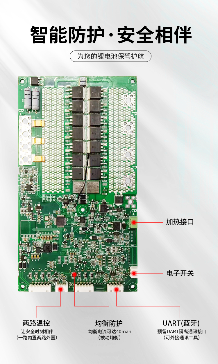 HS-028 4串100A儲能通訊保護(hù)板(圖1)